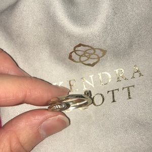 Gold twisted Kendra scott ring with jewels